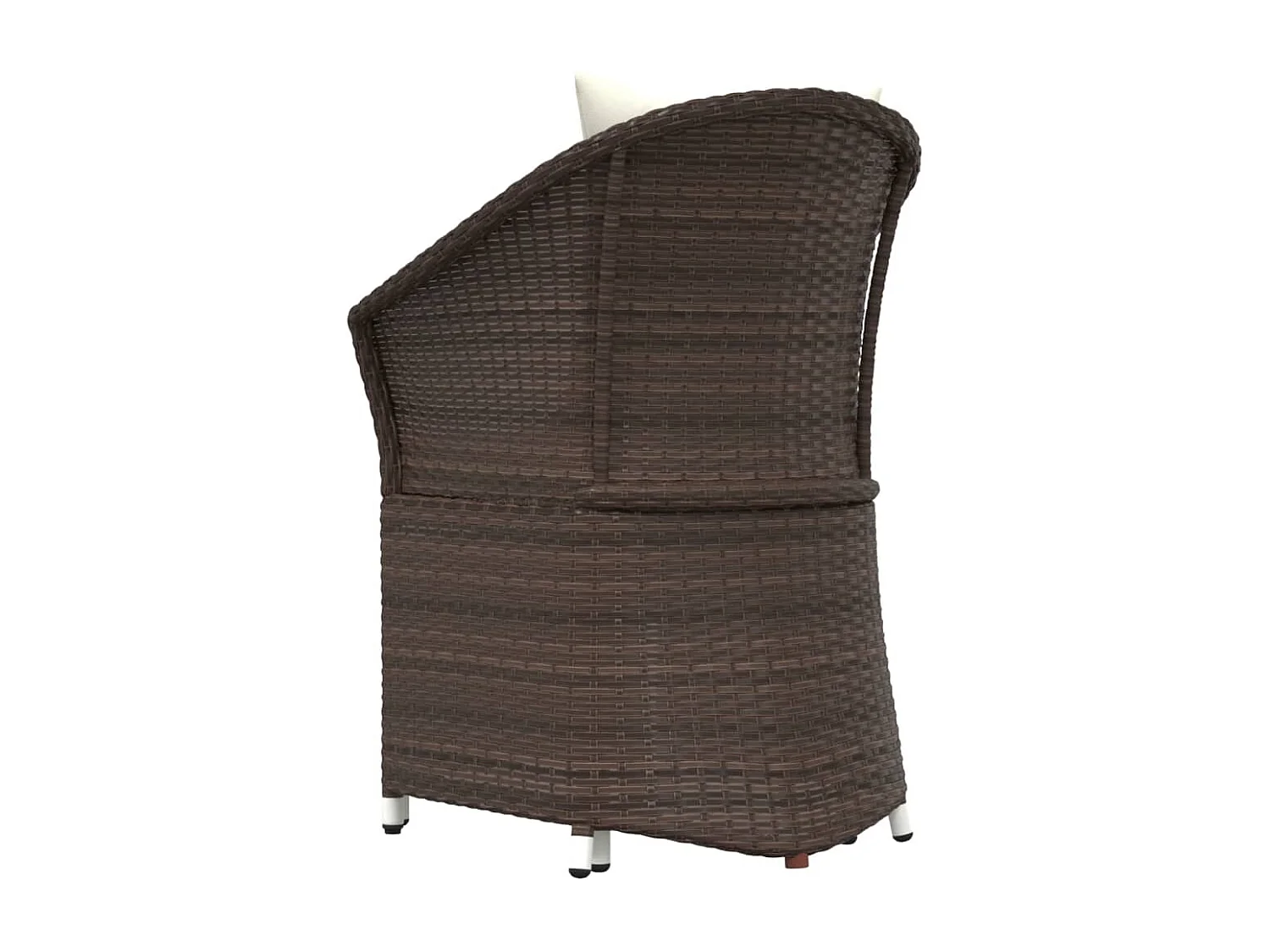 Salon de jardin 2 pcs avec coussins Marron Résine tressée