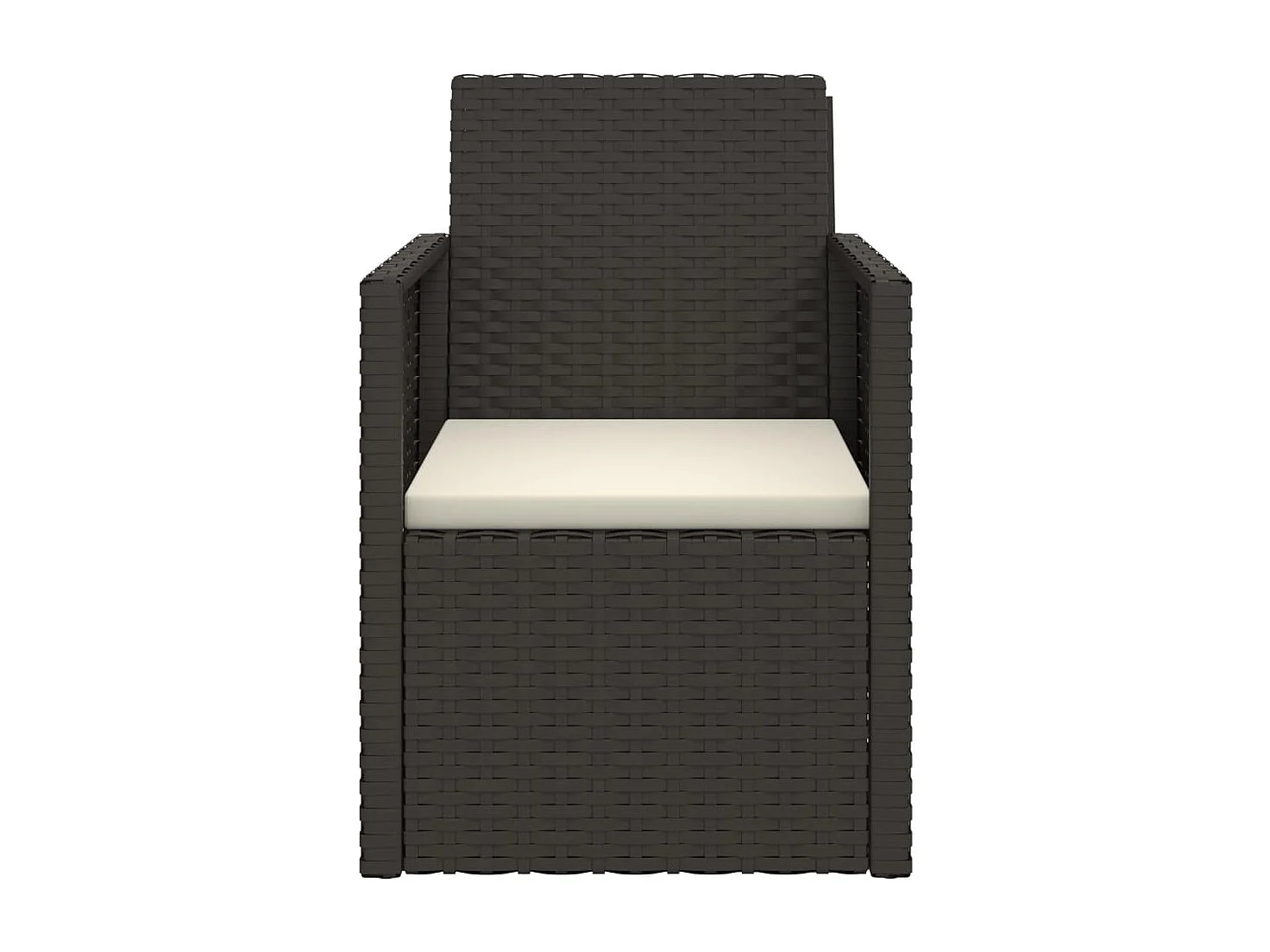 Set de 3 canapés d'extérieur et coussins Noir Résine tressée