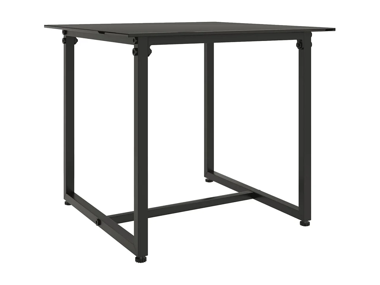 Set sofás de exterior 3 pzas con cojines ratán sintético negro