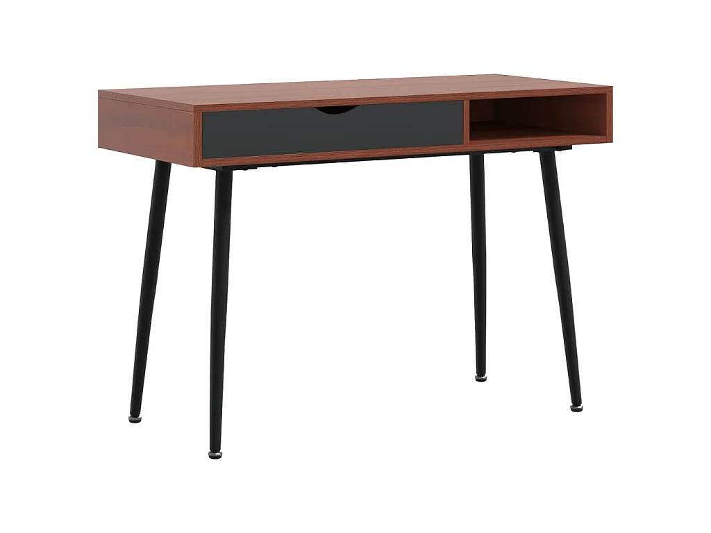 Scrivania con Cassetto Marrone 110x50x75 cm Legno Multistrato