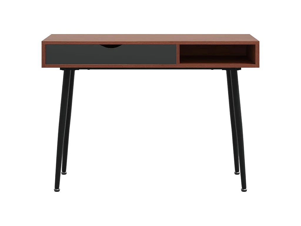Scrivania con Cassetto Marrone 110x50x75 cm Legno Multistrato