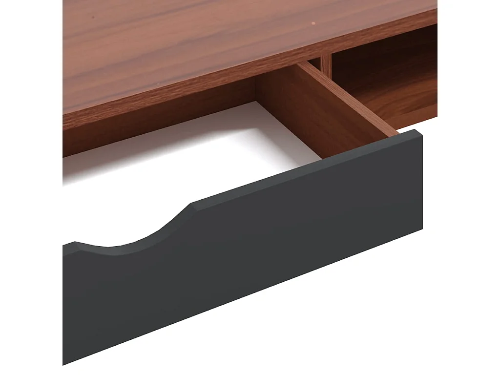 Scrivania con Cassetto Marrone 110x50x75 cm Legno Multistrato