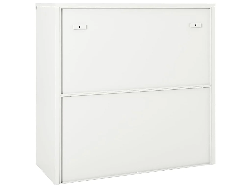 Schrank mit Schiebetür Weiß 90x40x90 cm Stahl