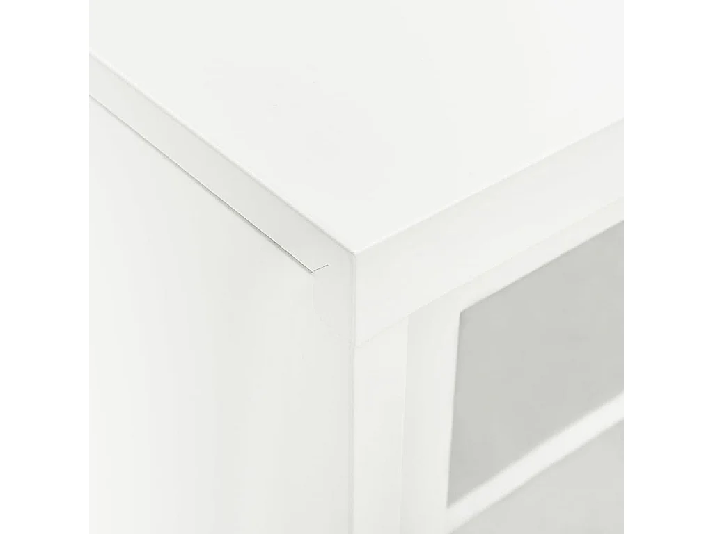 Schrank mit Schiebetür Weiß 90x40x90 cm Stahl