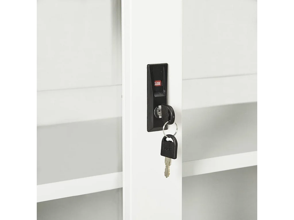 Schrank mit Schiebetür Weiß 90x40x90 cm Stahl