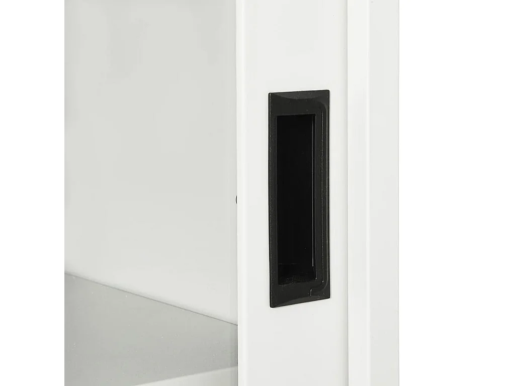 Schrank mit Schiebetür Weiß 90x40x90 cm Stahl