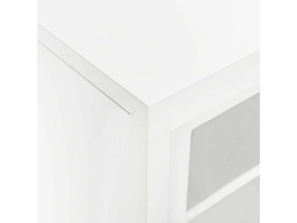 Armario con puerta corredera acero blanco 90x40x90 cm