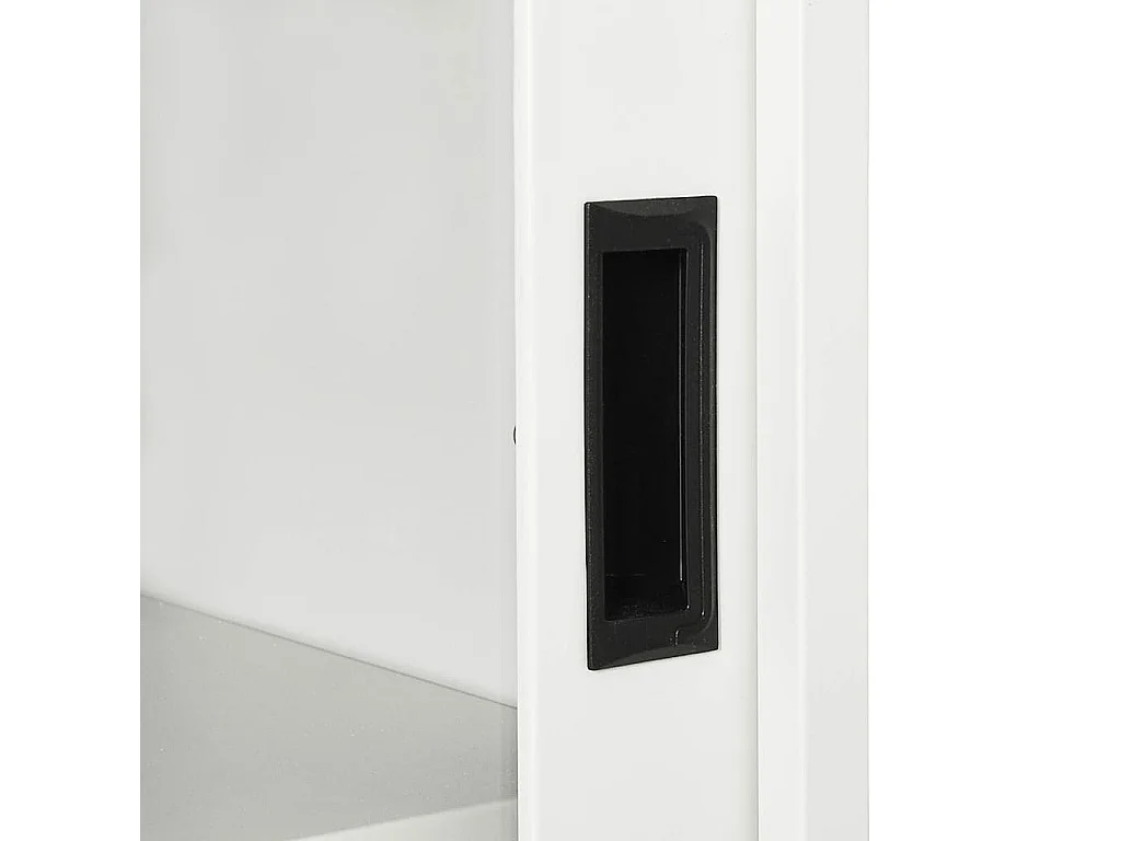 Armario con puerta corredera acero blanco 90x40x90 cm