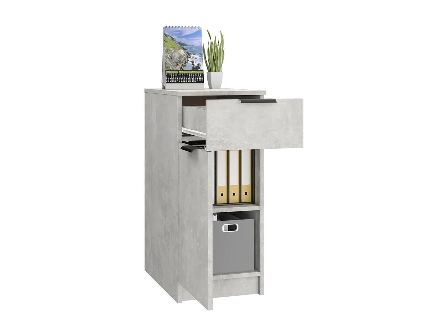 Armoire de bureau Gris béton 33,5x50x75 cm Bois d'ingénierie
