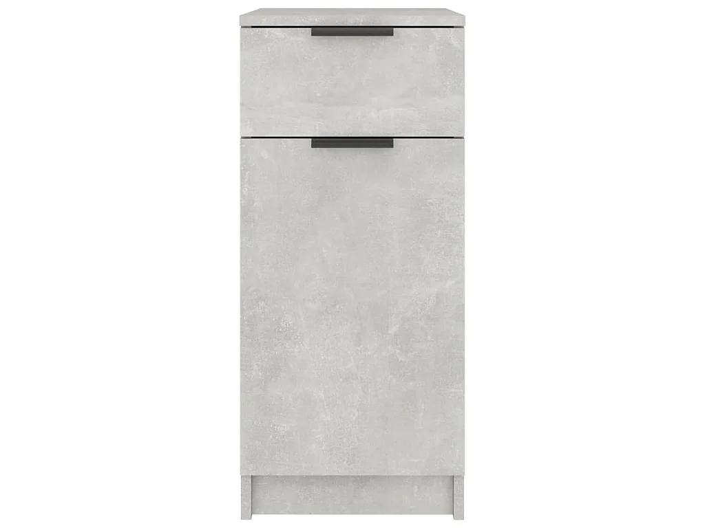 Armadietto da Scrivania Grigio Cemento 33,5x50x75 cm Legno