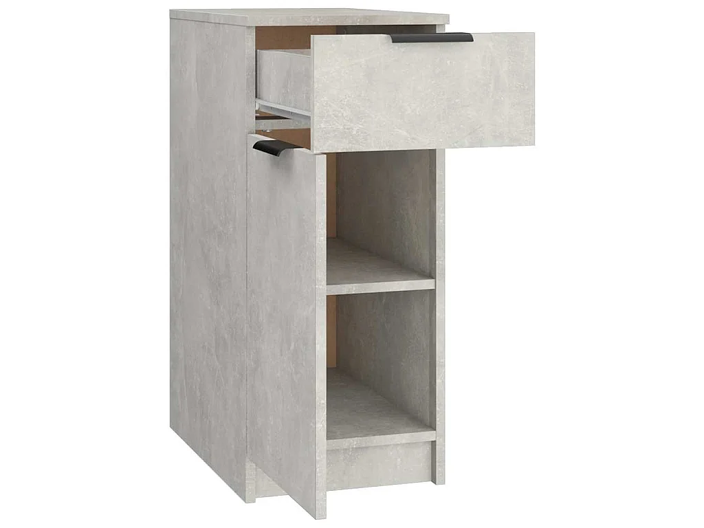 Armadietto da Scrivania Grigio Cemento 33,5x50x75 cm Legno