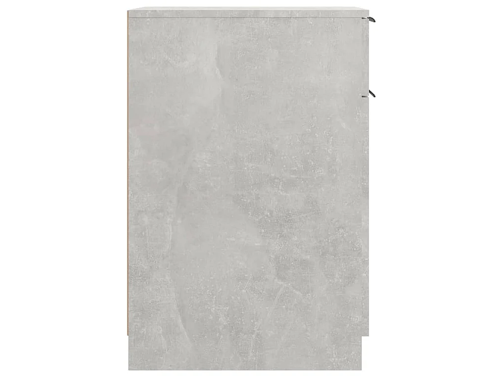 Armadietto da Scrivania Grigio Cemento 33,5x50x75 cm Legno