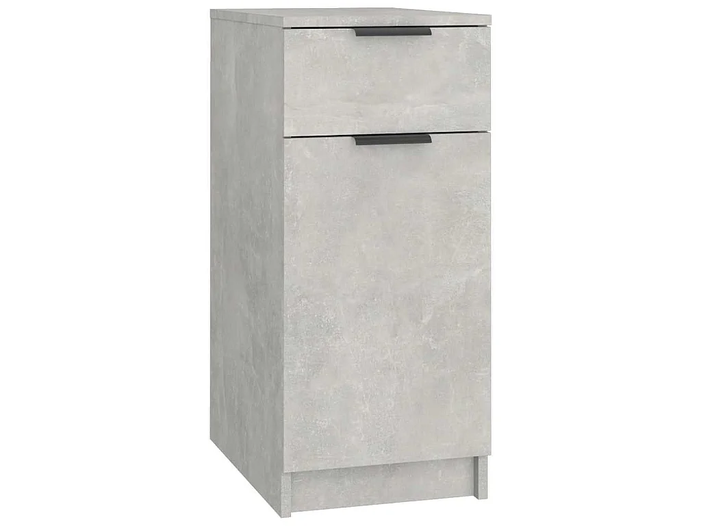 Armadietto da Scrivania Grigio Cemento 33,5x50x75 cm Legno