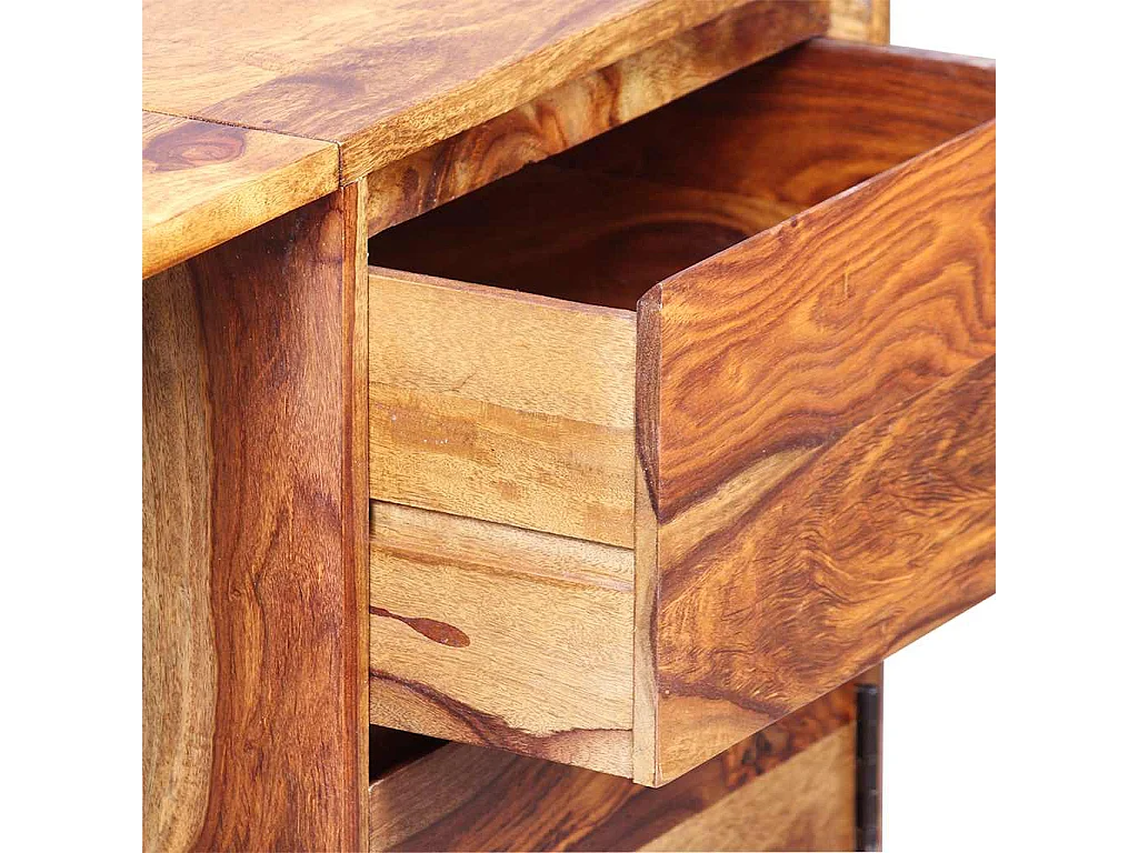 Bureau avec 1 tiroir et 1 armoire Bois massif