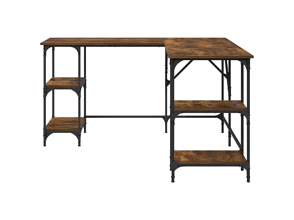 Schreibtisch Räuchereiche 139x139x75 cm Holzwerkstoff
