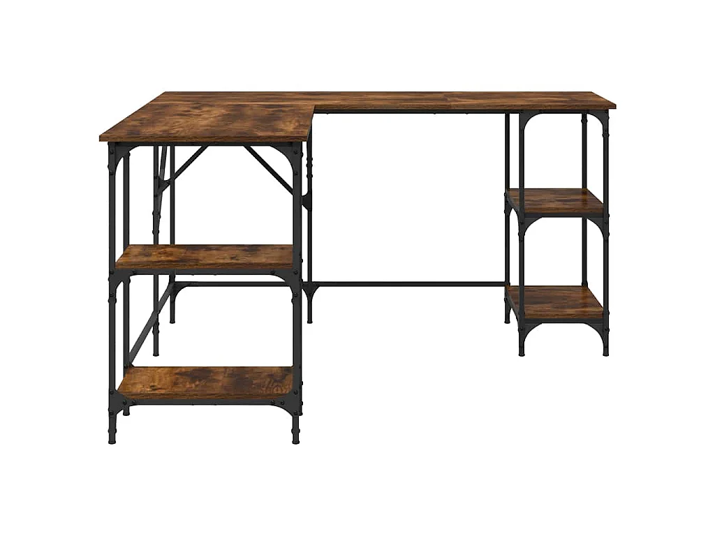 Schreibtisch Räuchereiche 139x139x75 cm Holzwerkstoff