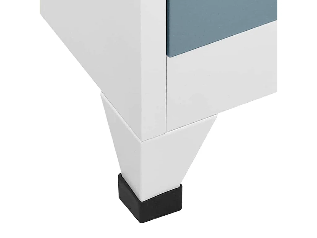 Schließfachschrank Hellgrau und Dunkelgrau 90x40x180 cm Stahl