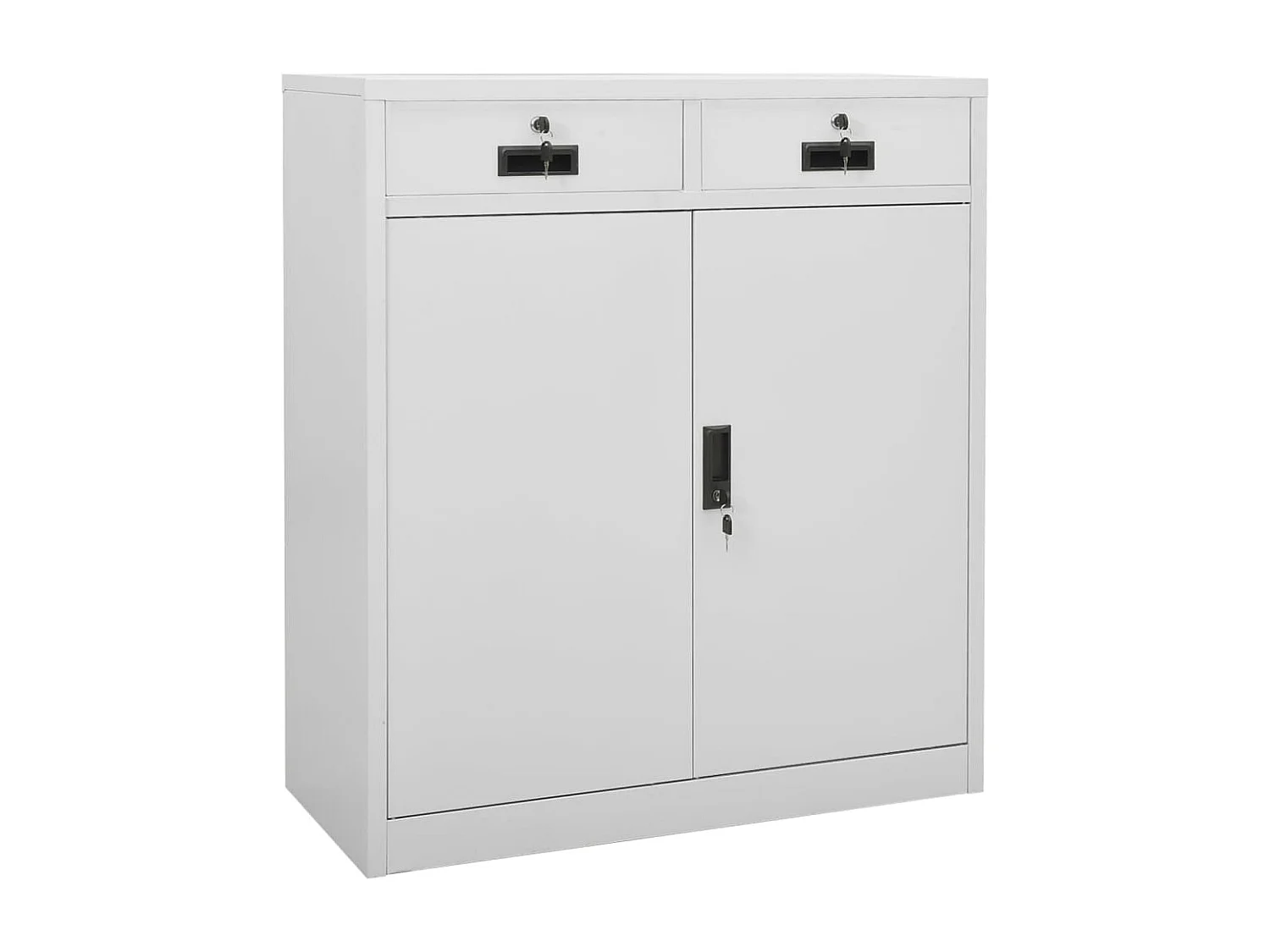 Büroschrank Hellgrau 90x40x102 cm Stahl