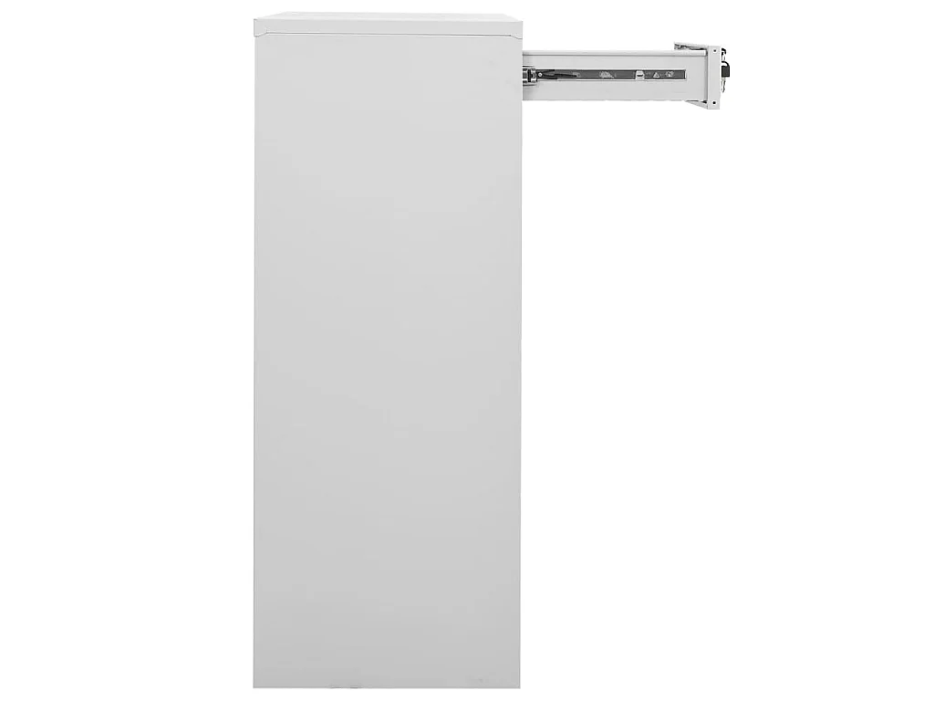 Armadio per Ufficio Grigio Chiaro 90x40x102 cm in Acciaio