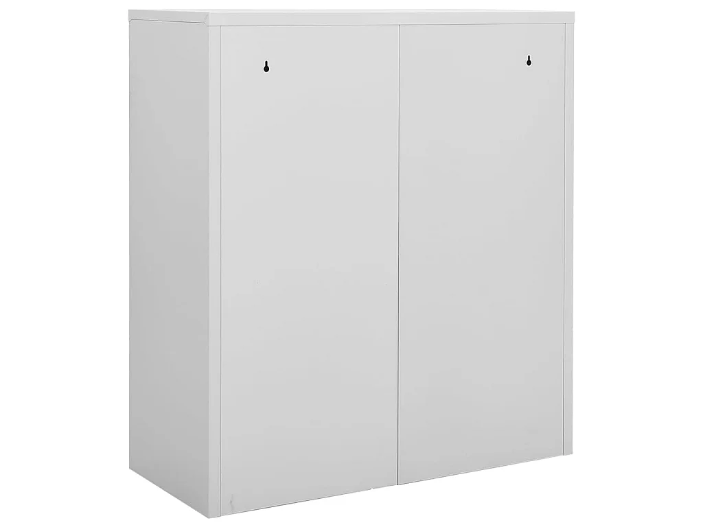 Armadio per Ufficio Grigio Chiaro 90x40x102 cm in Acciaio