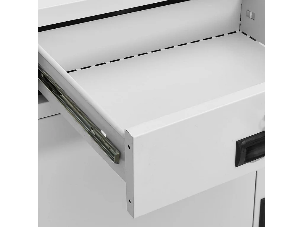 Armadio per Ufficio Grigio Chiaro 90x40x102 cm in Acciaio