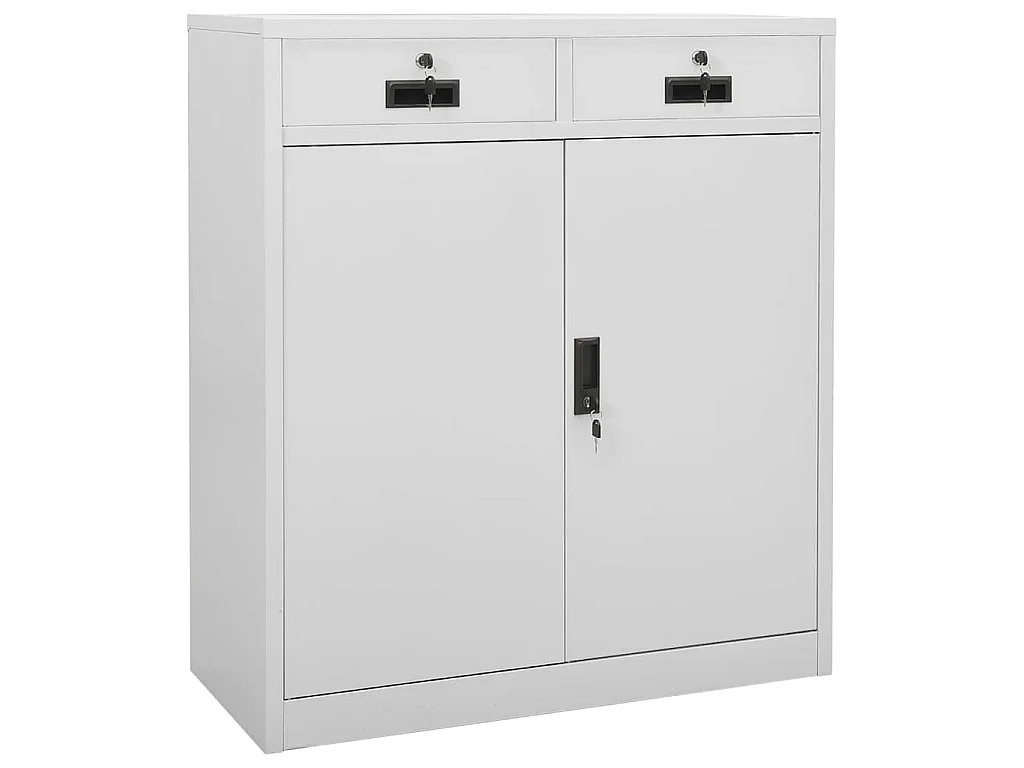 Büroschrank Hellgrau 90x40x102 cm Stahl