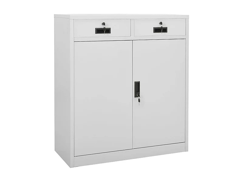 Armoire de bureau Gris clair 90x40x102 cm Acier