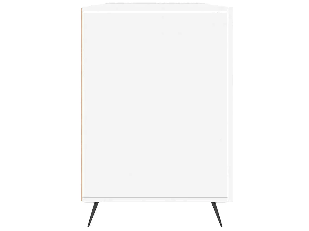 Scrivania Bianco Lucido 140x50x75 cm in Legno Multistrato