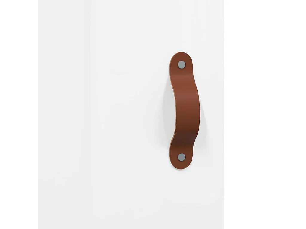 Scrivania Bianco Lucido 140x50x75 cm in Legno Multistrato