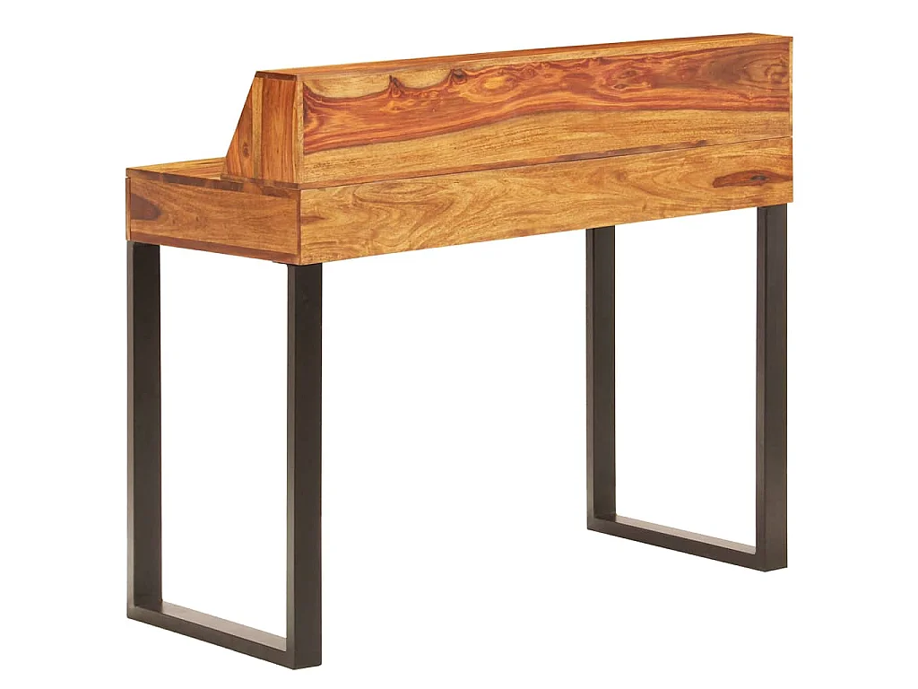Bureau 110x50x94 cm Bois solide de Sesham et acier