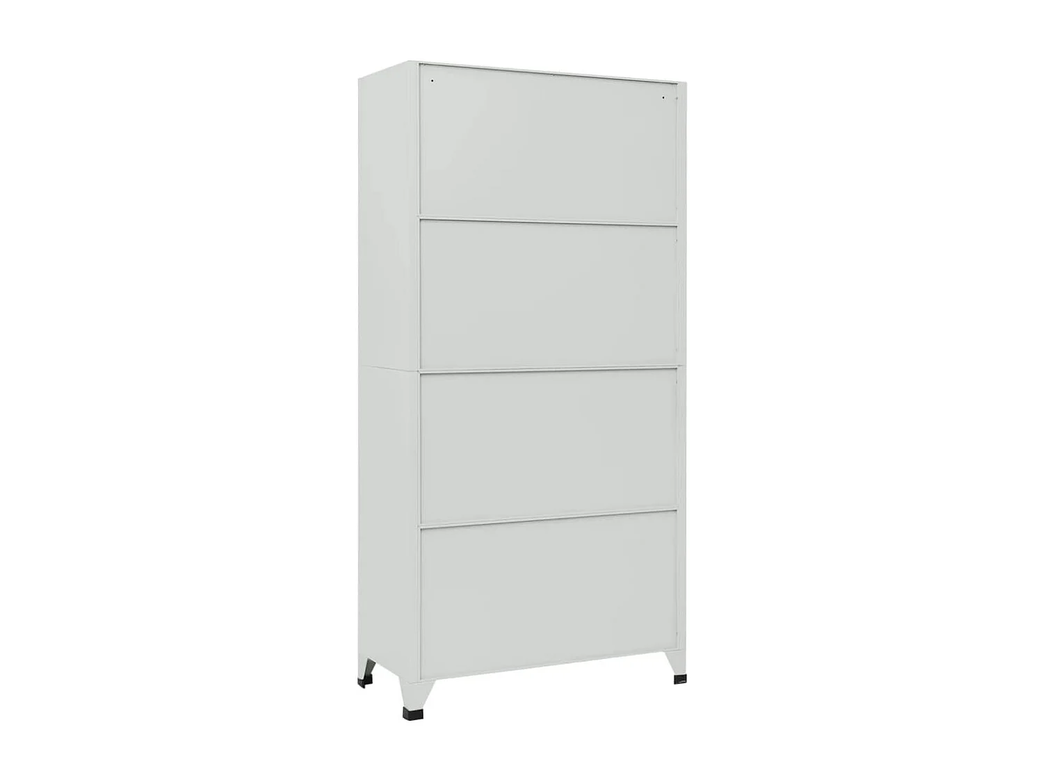 Schließfachschrank mit 6 Fächern Stahl 90x45x180 cm Grau