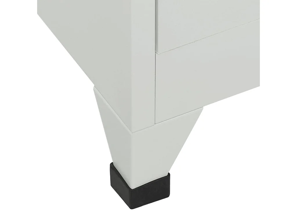 Schließfachschrank mit 6 Fächern Stahl 90x45x180 cm Grau