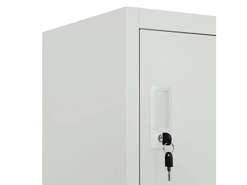 Schließfachschrank mit 6 Fächern Stahl 90x45x180 cm Grau