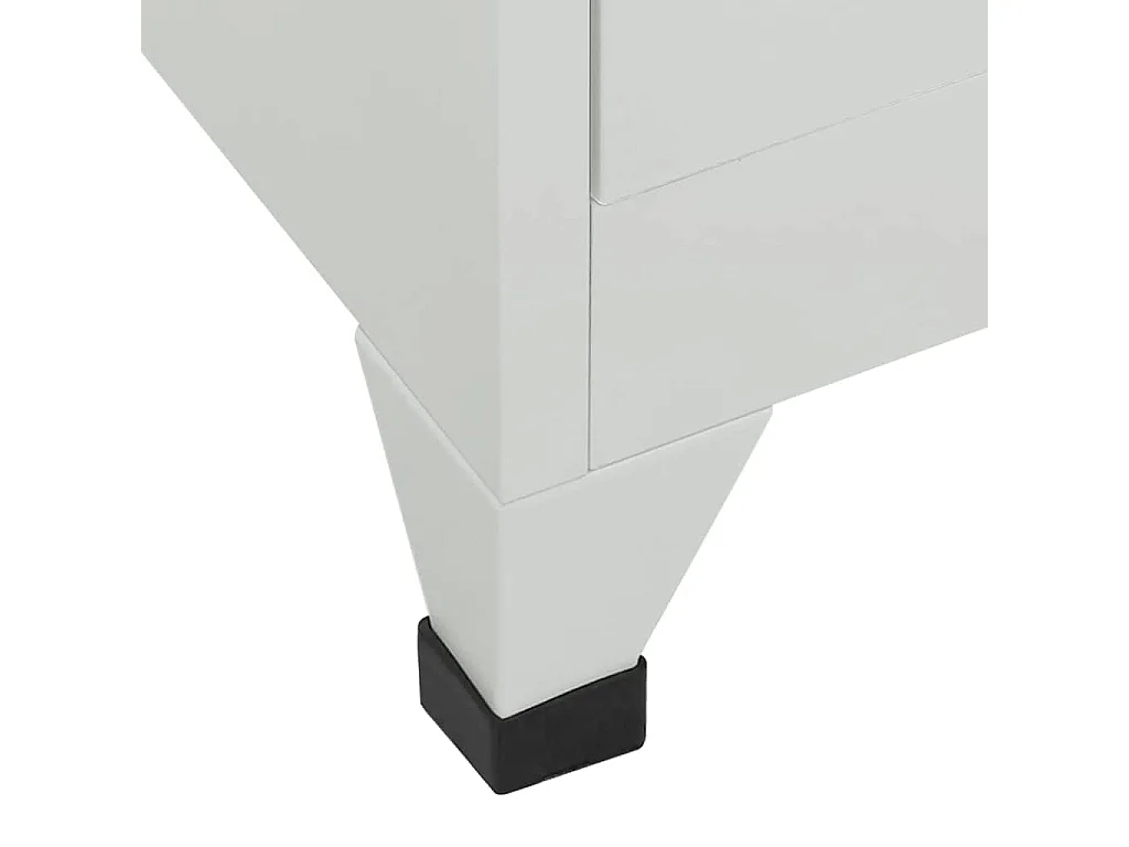 Lockerkast met 6 vakken 90x45x180 cm staal grijs