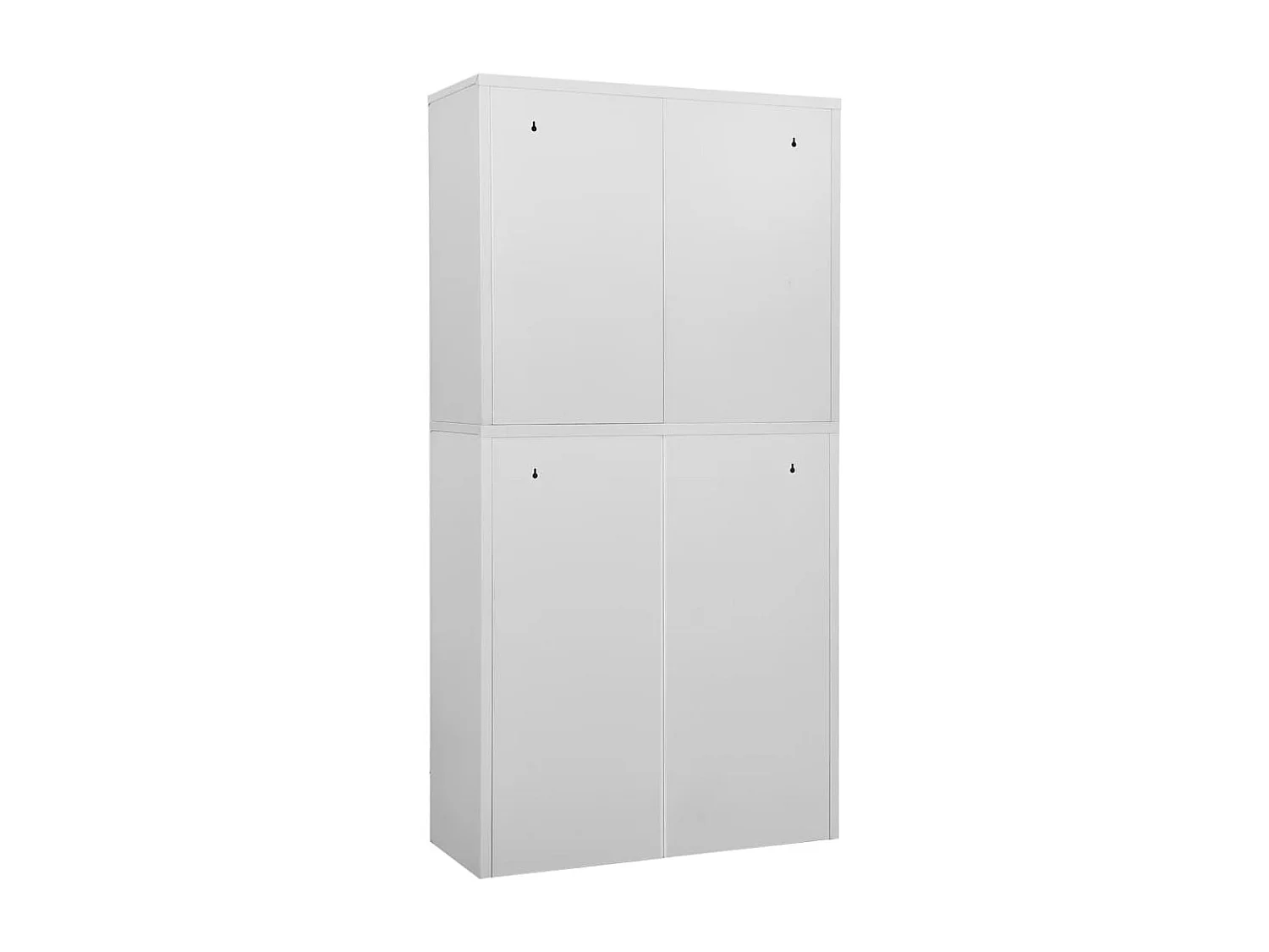 Armoire de bureau Gris clair 90x40x180 cm Acier