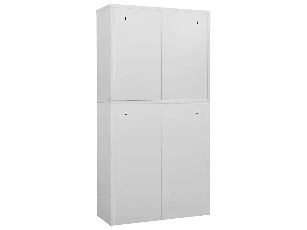 Büroschrank Hellgrau 90x40x180 cm Stahl