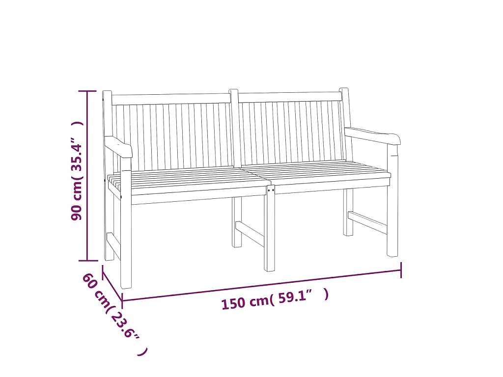 Ensemble à manger de jardin 4 pcs Bois de teck massif