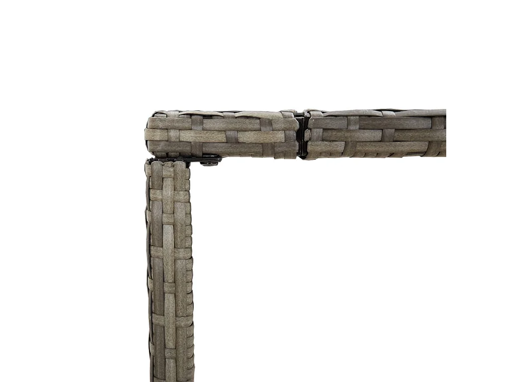 Ensemble de bar de jardin 7 pcs avec coussins gris poly rotin