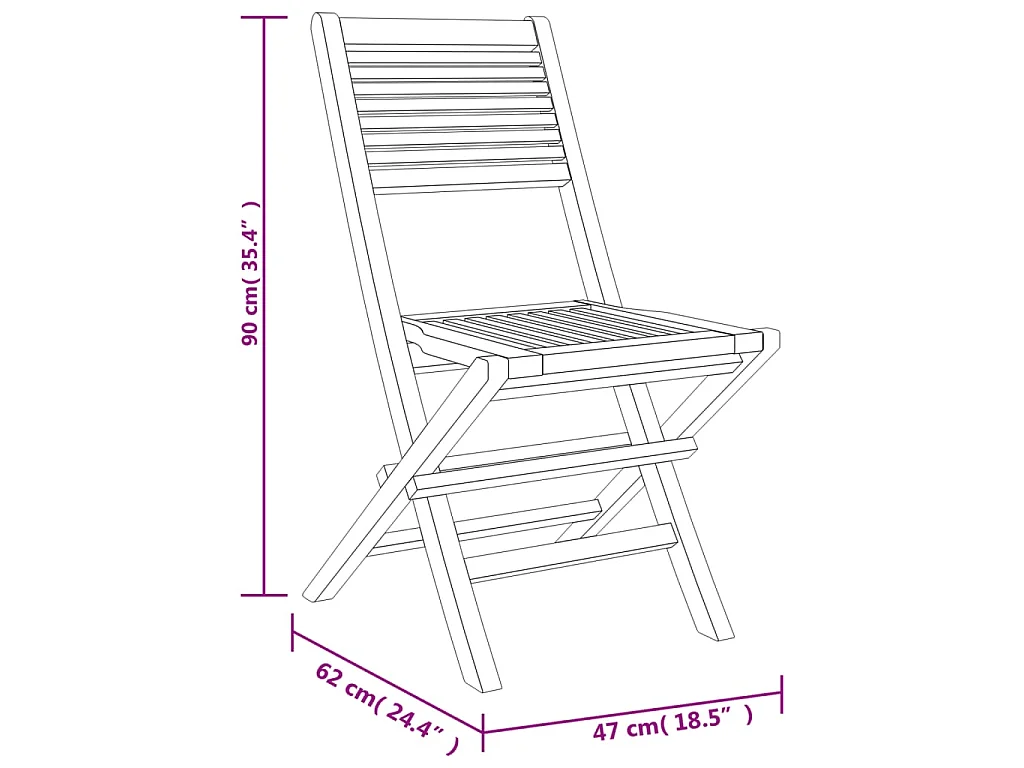 Set da Pranzo per Giardino 5 pz in Legno Massello di Teak
