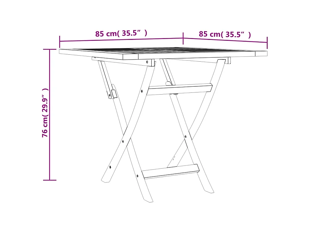 Set da Pranzo per Giardino 5 pz in Legno Massello di Teak