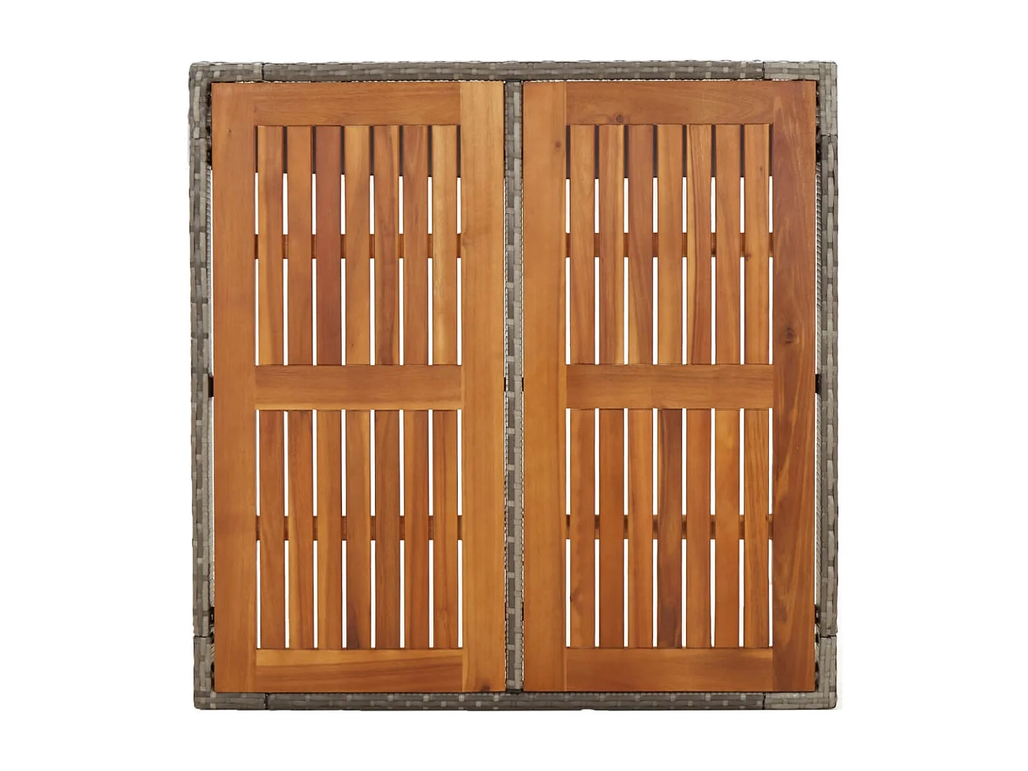 Set da Pranzo da Giardino 5 pz con Cuscini in Polyrattan Grigio