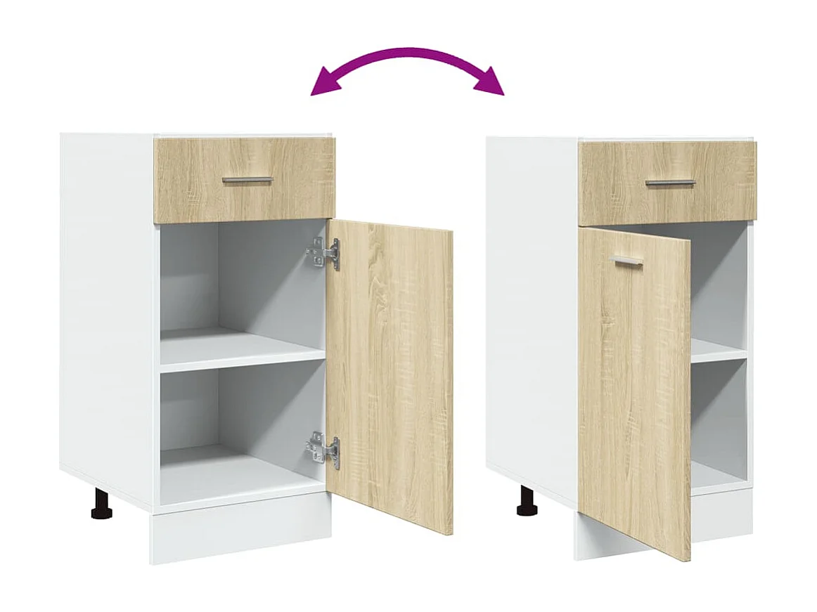 Schubunterschrank Lyon Sonoma-Eiche 40x46x81,5 cm Holzwerkstoff