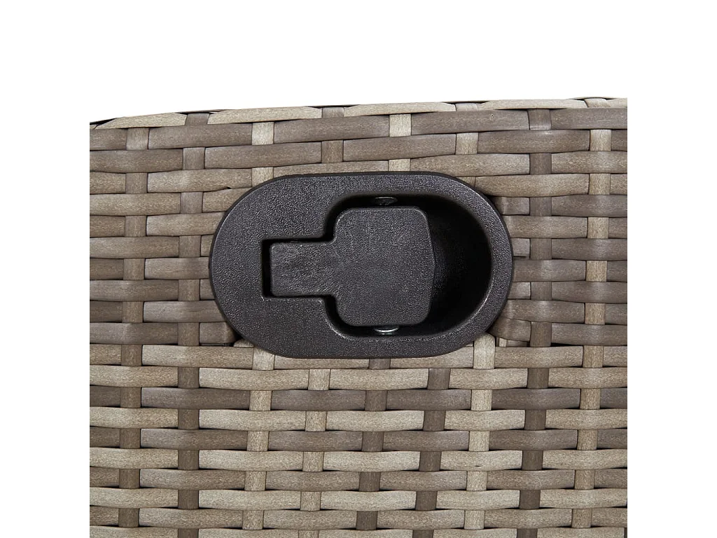 Set da Pranzo da Giardino 5 pz con Cuscini in Polyrattan Grigio