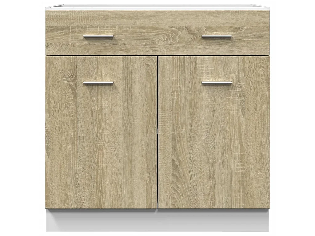 Onderkast met lade Lyon 80x46x81,5 cm bewerkt hout sonoma eikenkleurig