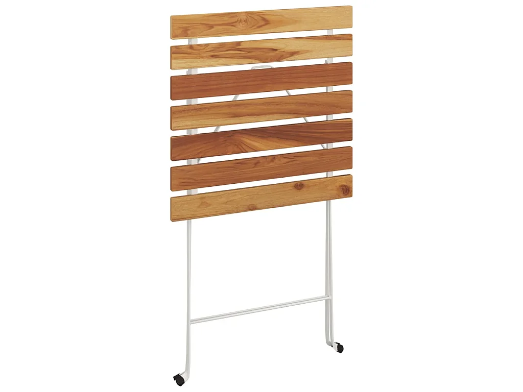 Set Bistrò Pieghevole 3pz in Legno Massello di Acacia e Acciaio