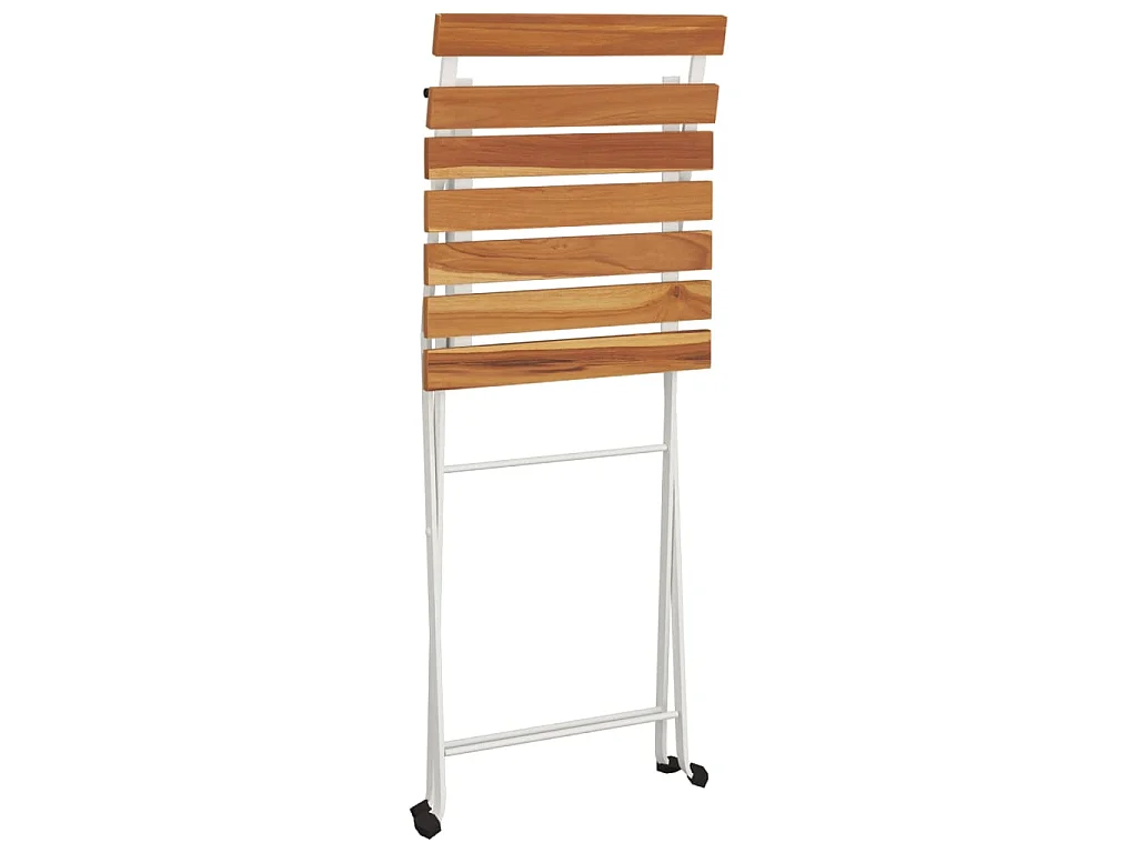Set Bistrò Pieghevole 3pz in Legno Massello di Acacia e Acciaio