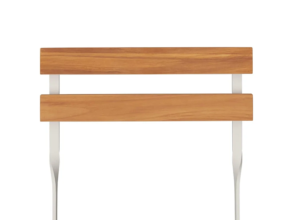 Set Bistrò Pieghevole 3pz in Legno Massello di Acacia e Acciaio
