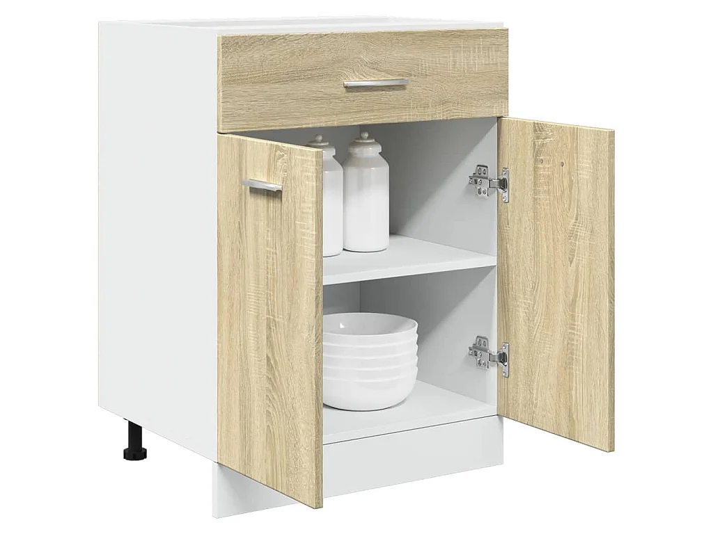 Schubunterschrank Lyon Sonoma-Eiche 60x46x81,5 cm Holzwerkstoff