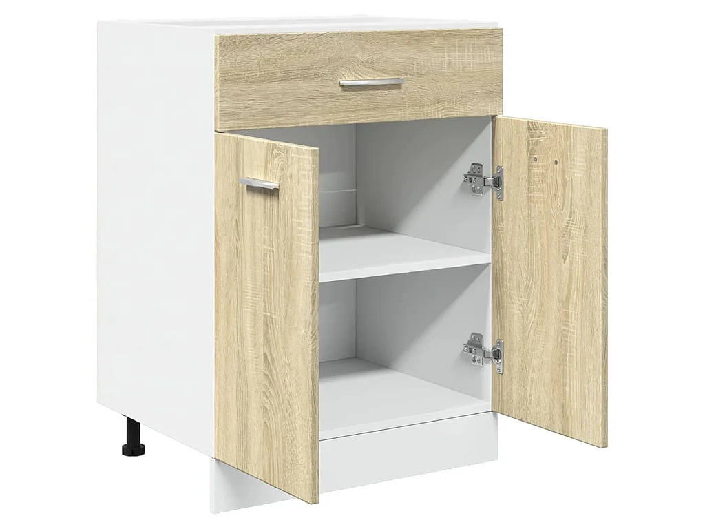 Schubunterschrank Lyon Sonoma-Eiche 60x46x81,5 cm Holzwerkstoff