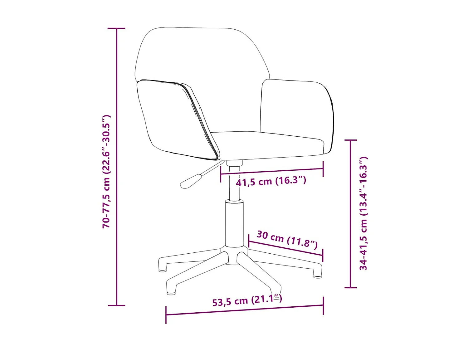 Bürostuhl Drehbar Hellgrau Stoff